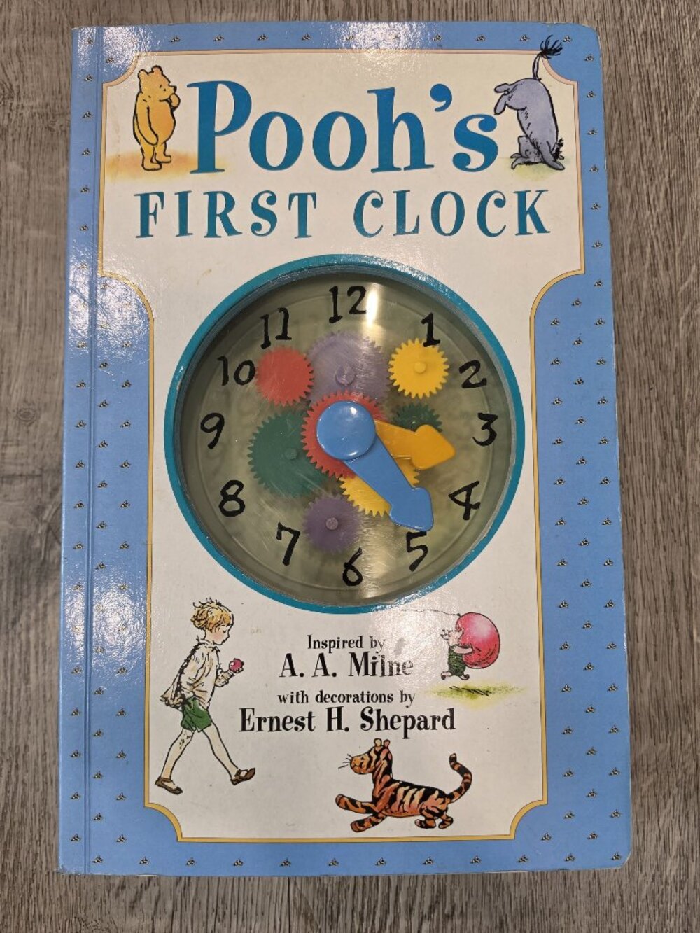 Poohs First Clock Interactive Childrens Book By A.A. Milne With Clock